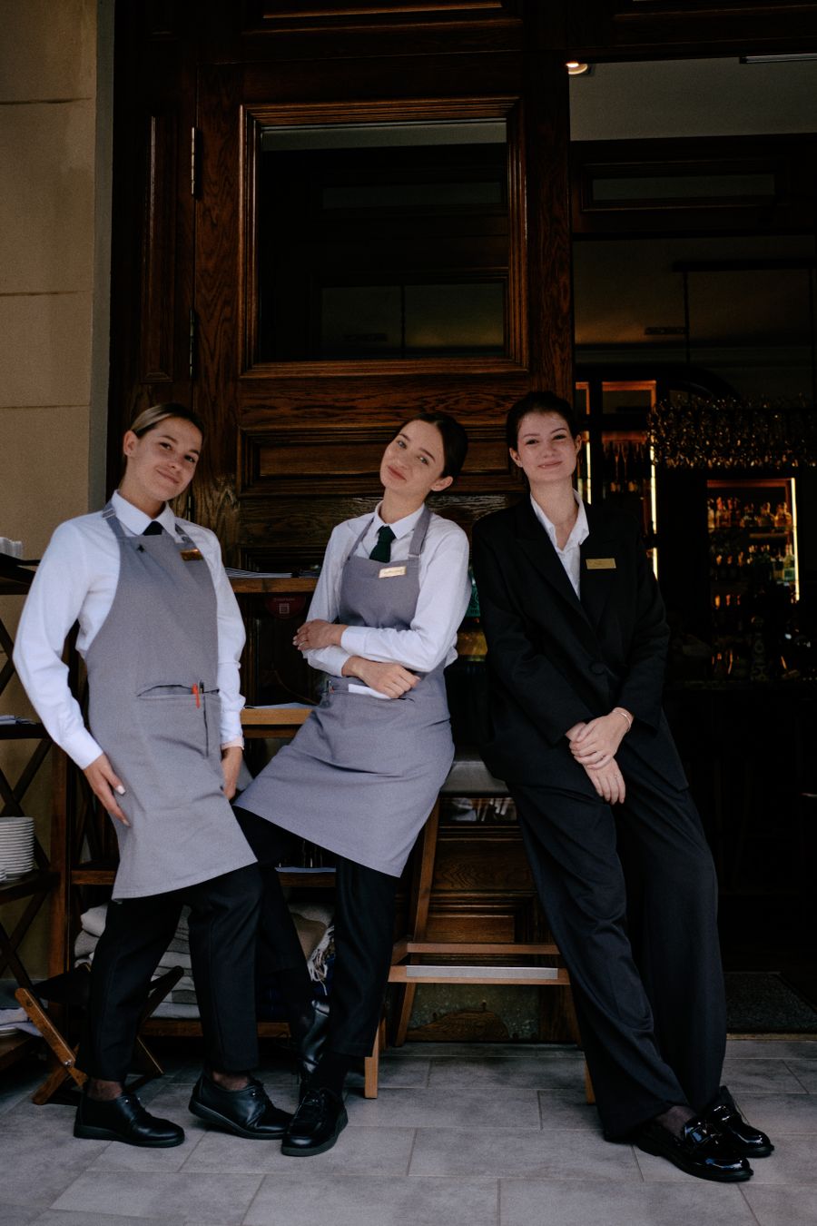 A hospitality team welcoming guests