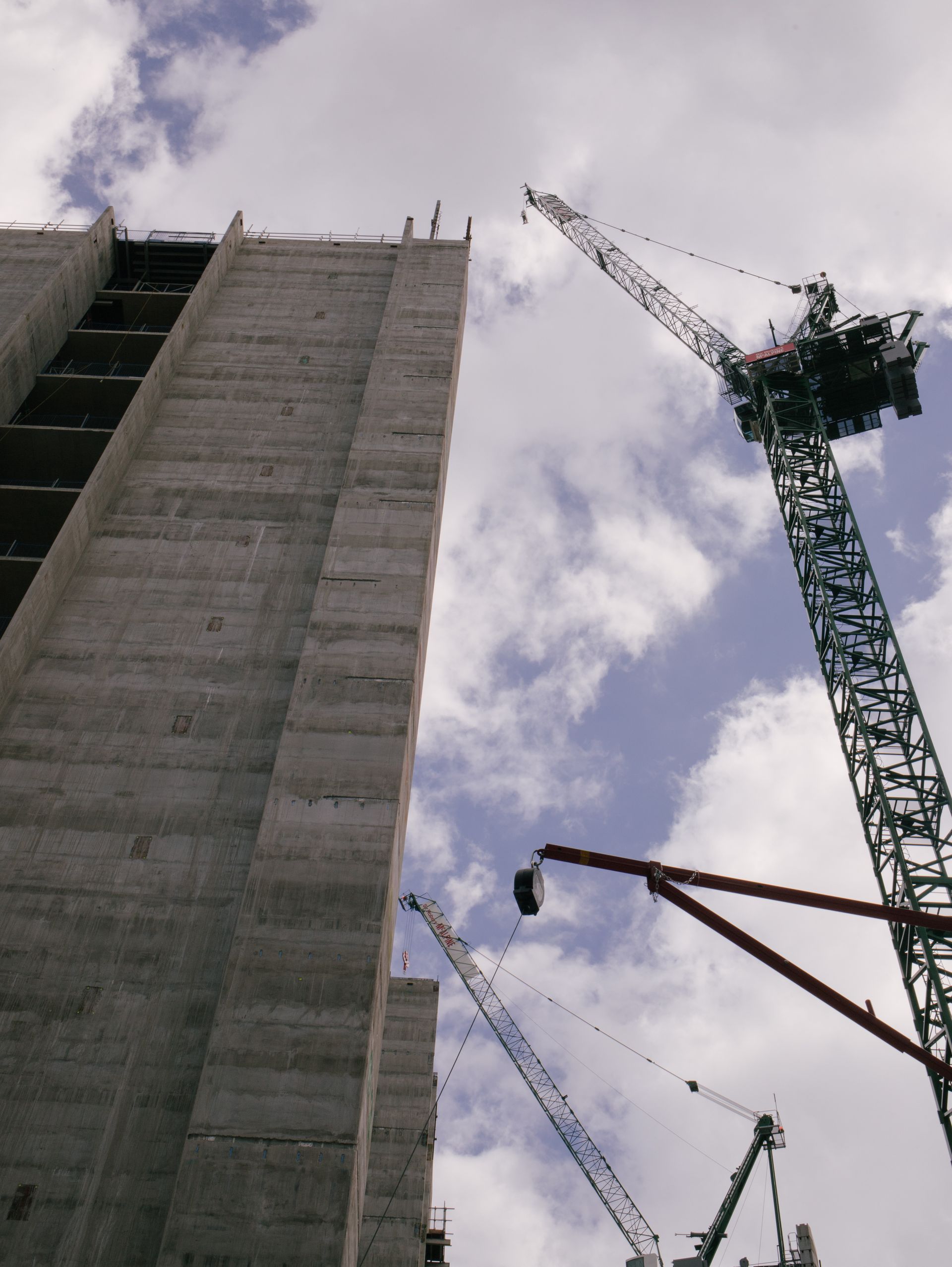 A large infrastructure construction site